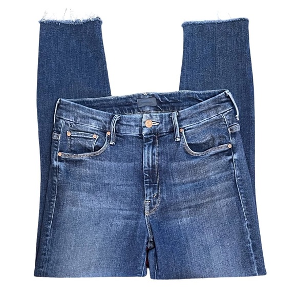 MOTHER High Waisted Looker Mid Rise Skinny Ankle Pardon My French Wash Size 27 - Picture 5 of 13